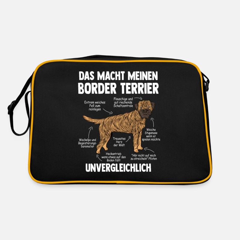 Border Terrier Retro Tasche