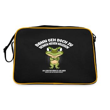 Jobwechsel Neuer Job Neue Arbeitskollegen - Retro Tasche - Schwarz/Gold - Hinten