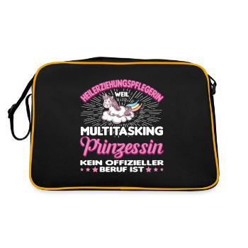 Heilerziehungspfleger Heilerziehungspflege hep - Retro Tasche - Schwarz/Gold - Hinten