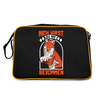 You will never get me double head - Retro Bag - black/gold - Back