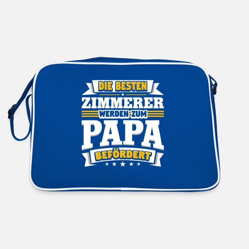 Zimmerer werden zum Papa befördert Retro Tasche