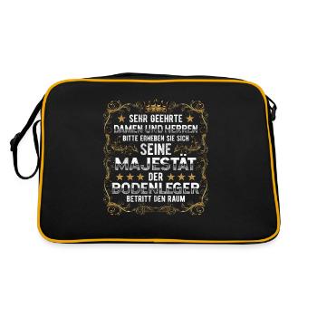 Bodenleger seine Majestät Mosaikleger - Retro Tasche - Schwarz/Gold - Hinten