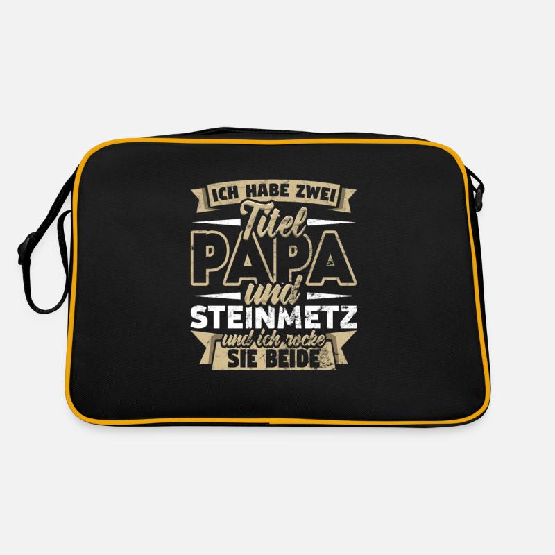 Steinmetz - Retro Tasche - Schwarz/Gold