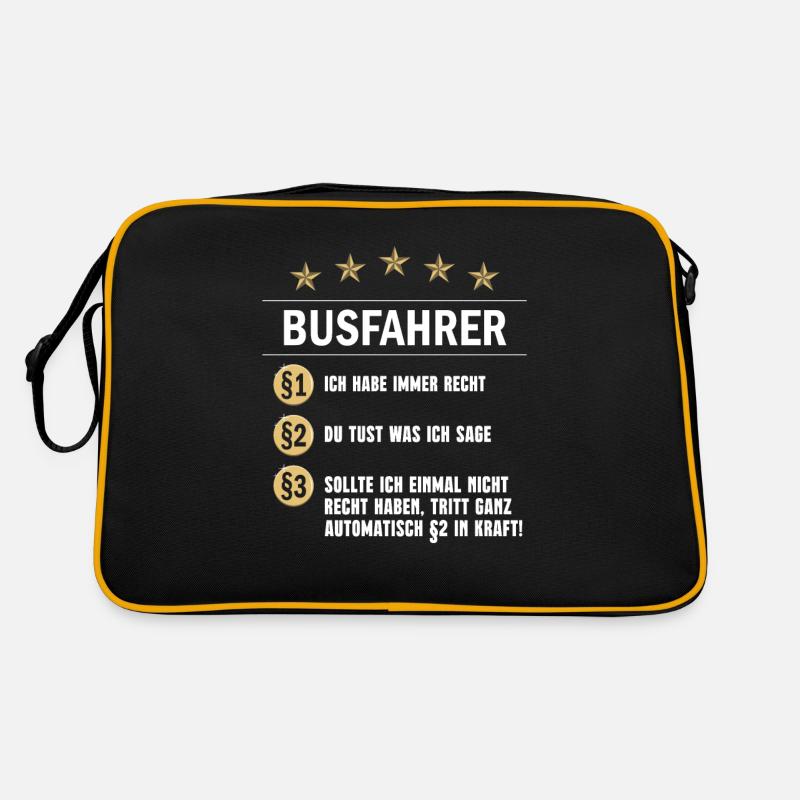 Busfahrer Paragraph Ich habe immer Recht Retro Tasche