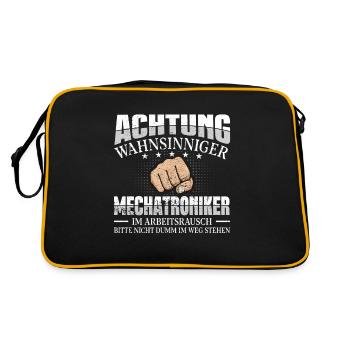Mechatroniker - Retro Tasche - Schwarz/Gold - Hinten