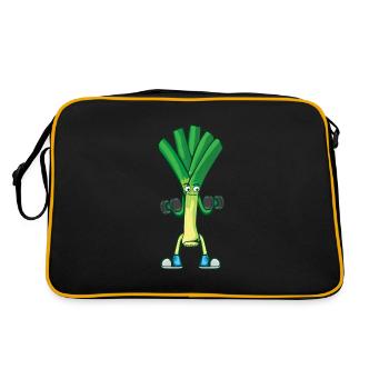 Leek - Retro Bag - black/gold - Back