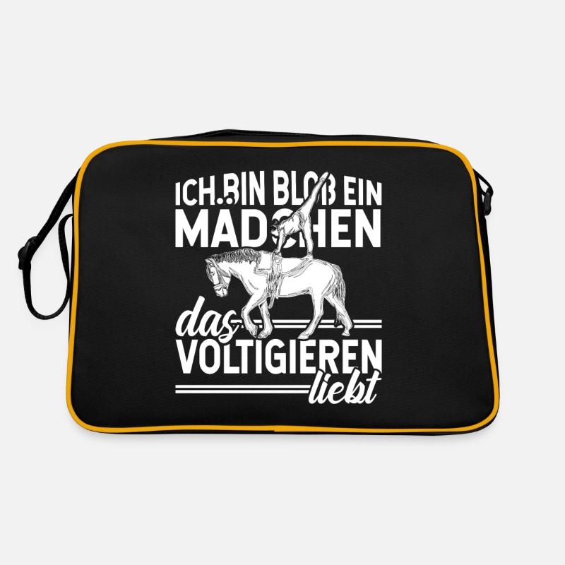 Voltigieren Volti Voltigier Pferde Pferdemädchen Retro Tasche