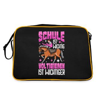 Voltigieren - Retro Tasche - Schwarz/Gold - Hinten