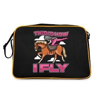 Voltigieren - Retro Tasche - Schwarz/Gold - Hinten