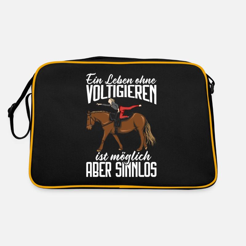 Voltigieren - Retro Tasche - Schwarz/Gold