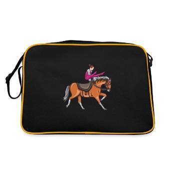 Voltigieren - Retro Tasche - Schwarz/Gold - Hinten