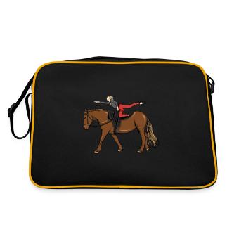 Voltigieren - Retro Tasche - Schwarz/Gold - Hinten