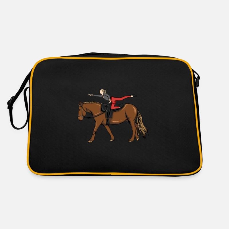 Voltigieren - Retro Tasche - Schwarz/Gold