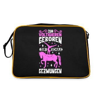Voltigieren - Retro Tasche - Schwarz/Gold - Hinten