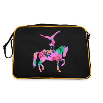 Voltigieren - Retro Tasche - Schwarz/Gold - Hinten