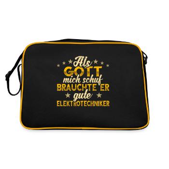 Elektrotechniker - Retro Tasche - Schwarz/Gold - Hinten