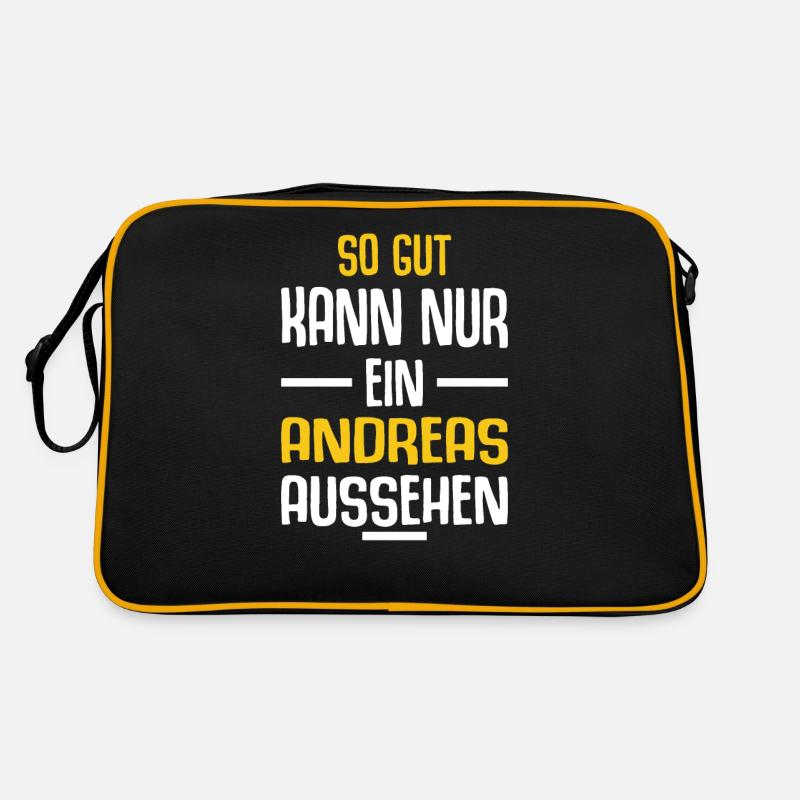 Andreas Vorname Name Geburtstag Retro Tasche