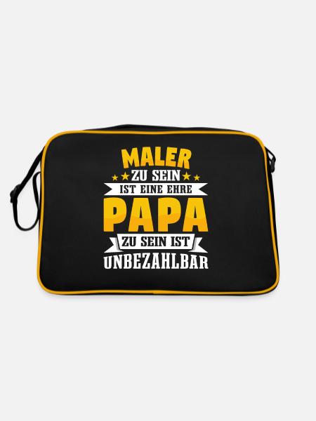 Maler - Retro Tasche - Schwarz/Gold