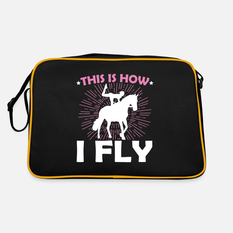 Voltigieren Volti Voltigier Pferde Pferdemädchen Retro Tasche