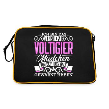 Voltigieren - Retro Tasche - Schwarz/Gold - Hinten