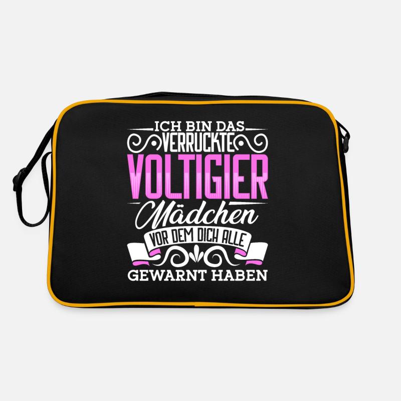 Voltigieren - Retro Tasche - Schwarz/Gold