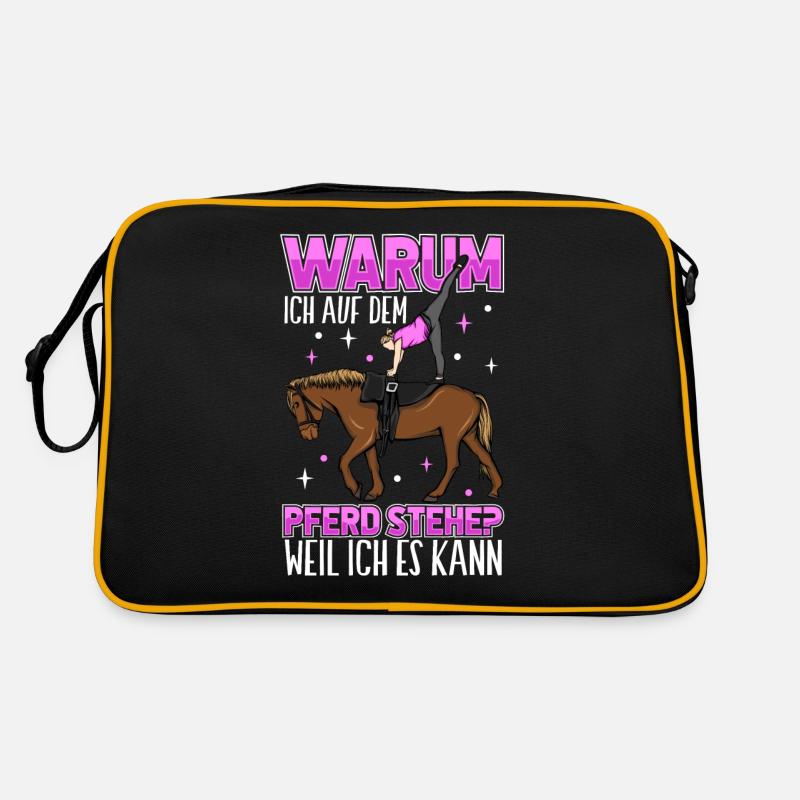 Voltigieren - Retro Tasche - Schwarz/Gold