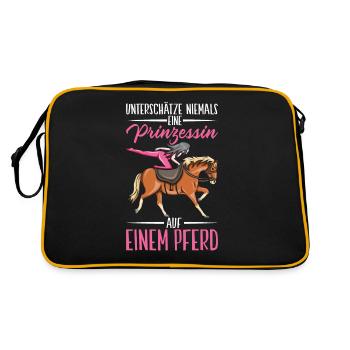Voltigieren - Retro Tasche - Schwarz/Gold - Hinten