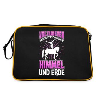 Voltigieren - Retro Tasche - Schwarz/Gold - Hinten