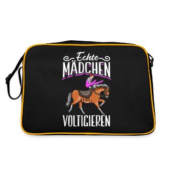 Voltigieren - Retro Tasche - Schwarz/Gold - Hinten