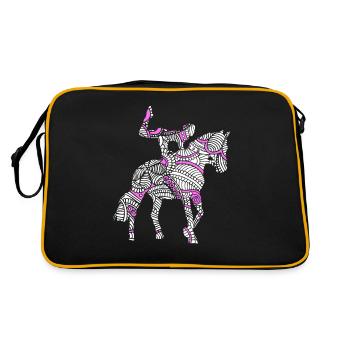 Voltigieren - Retro Tasche - Schwarz/Gold - Hinten