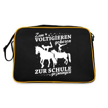 Voltigieren - Retro Tasche - Schwarz/Gold - Hinten
