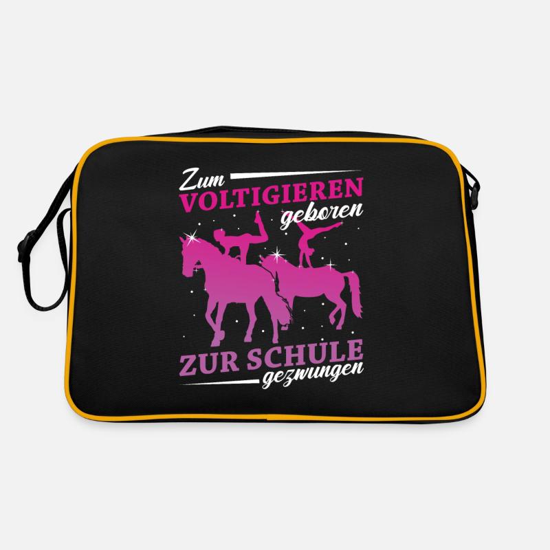 Voltigieren - Retro Tasche - Schwarz/Gold