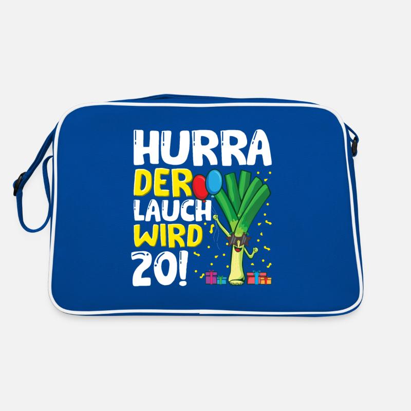 Hurra der Lauch wird 20 Retro Tasche