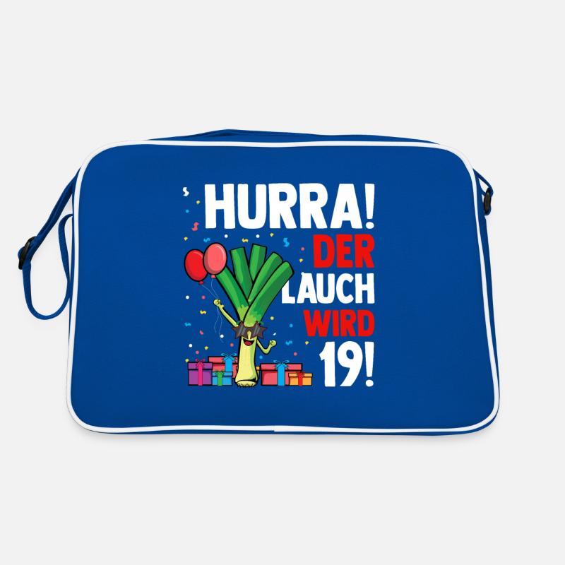Hurra der Lauch wird 19 Retro Tasche