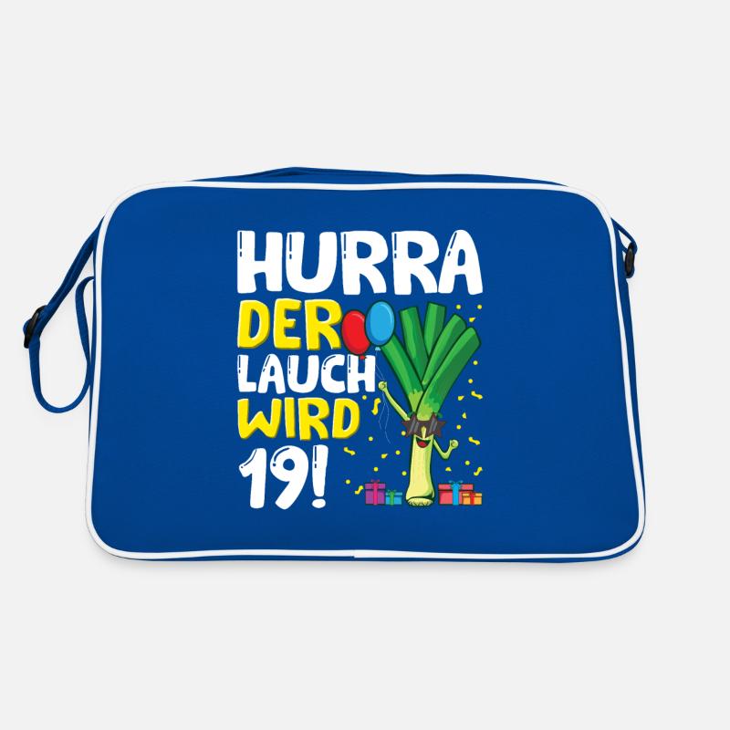 Hurra der Lauch wird 19 Retro Tasche