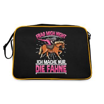 Voltigieren - Retro Tasche - Schwarz/Gold - Hinten