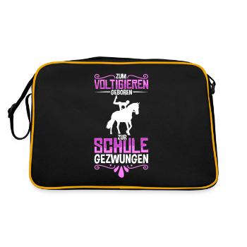 Voltigieren - Retro Tasche - Schwarz/Gold - Hinten