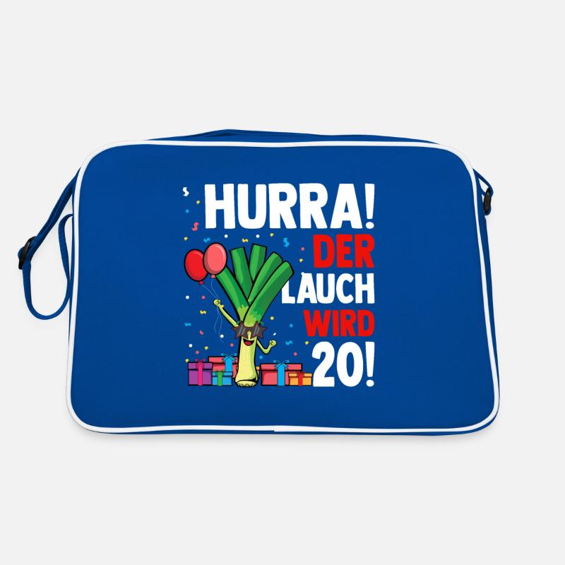 Hurra der Lauch wird 20 Retro Tasche