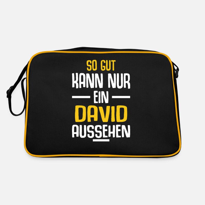 David Vorname Name Geburtstag Retro Tasche