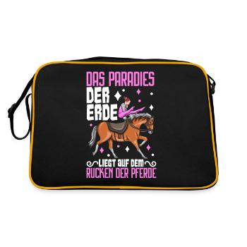 Voltigieren - Retro Tasche - Schwarz/Gold - Hinten