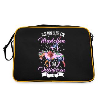 Voltigieren - Retro Tasche - Schwarz/Gold - Hinten