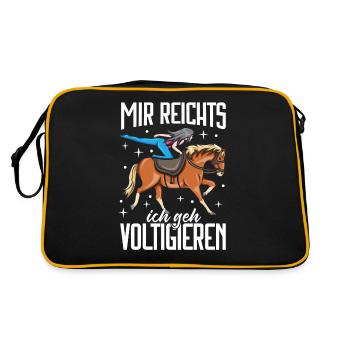 Voltigieren - Retro Tasche - Schwarz/Gold - Hinten