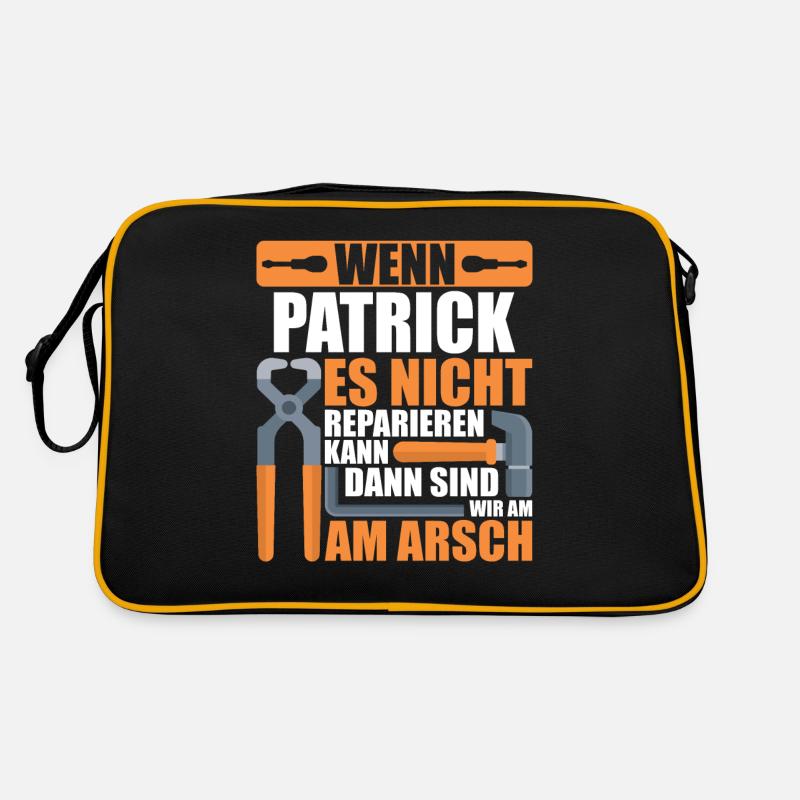 Vorname Patrick Name Geburtstag Geschenk Retro Tasche