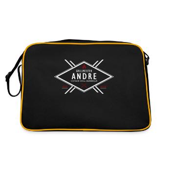 Maître de grillades André Prénom - Sac Retro - noir/or - Dos
