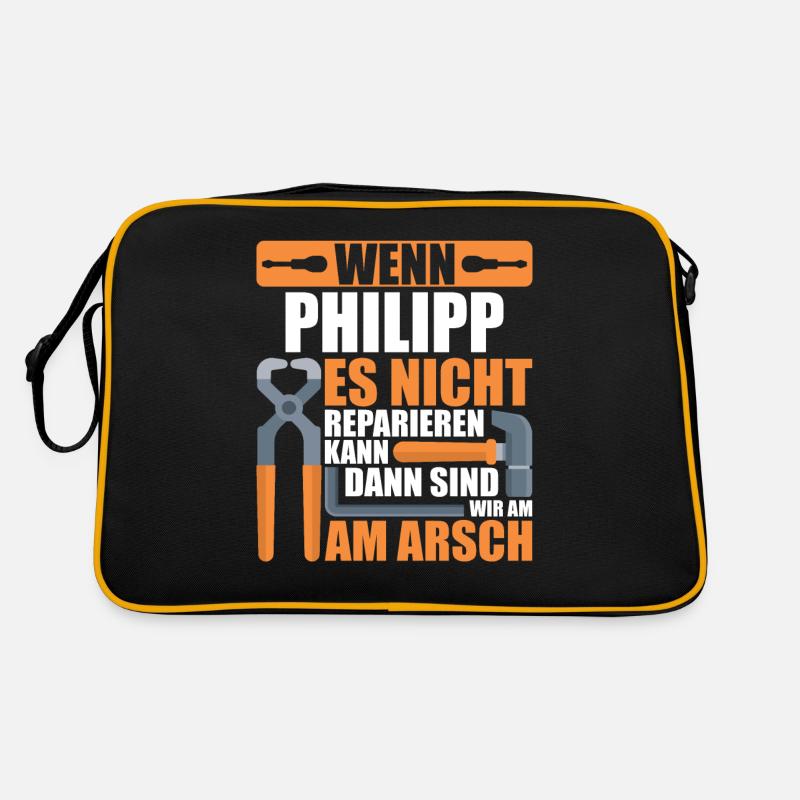 Vorname Philipp Name Geburtstag Geschenk Retro Tasche