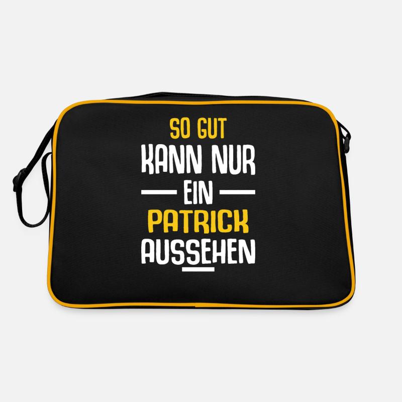 Patrick Vorname Name Geburtstag Retro Tasche