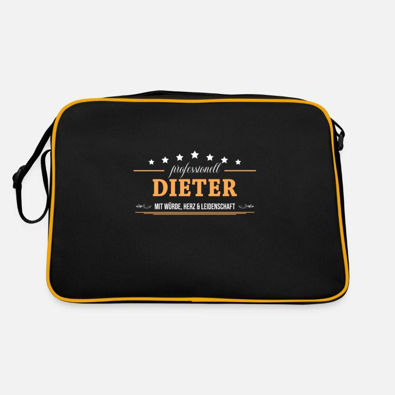 Professionell Dieter Name Vorname Retro Tasche