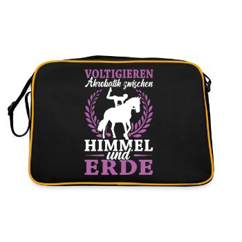 Voltigieren - Retro Tasche - Schwarz/Gold - Hinten