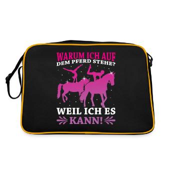 Voltigieren - Retro Tasche - Schwarz/Gold - Hinten