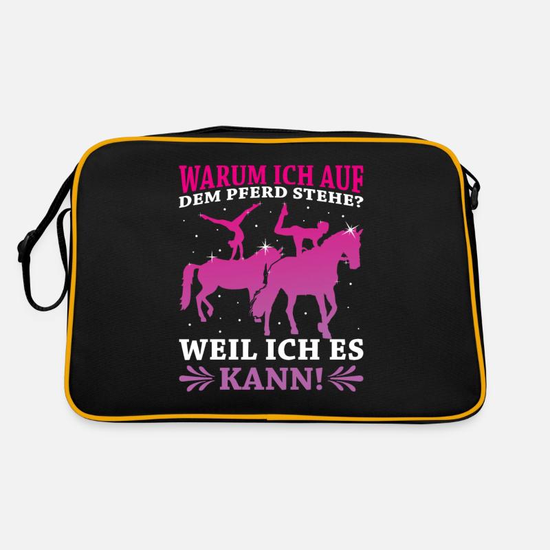 Voltigieren - Retro Tasche - Schwarz/Gold